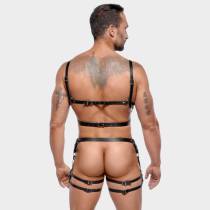 SET HARNAIS CUIR LANIÈRES+ANNEAUX