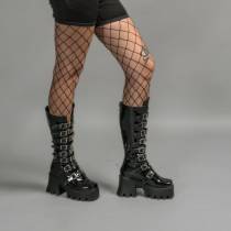 DRAKO-BOTTINES VINYLE BOUCLES MÉTAL