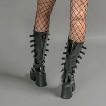 DRAKO-BOTTINES VINYLE BOUCLES MÉTAL