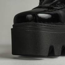 DRAKO-BOTTINES VINYLE BOUCLES MÉTAL