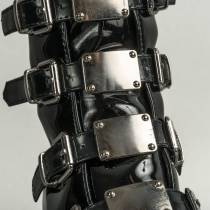 DRAKO-BOTTINES VINYLE BOUCLES MÉTAL