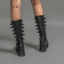 DRAKO-BOTTINES SIMILI BOUCLES MÉTAL