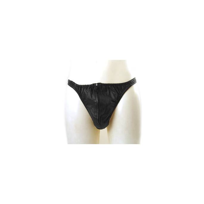 STRING HOMME CUIR + ZIP