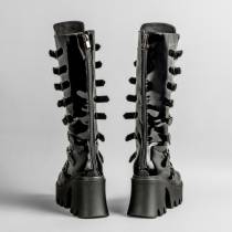 DRAKO-BOTTINES VINYLE BOUCLES MÉTAL