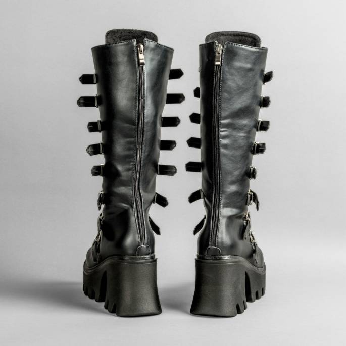 DRAKO-BOTTINES SIMILI BOUCLES MÉTAL