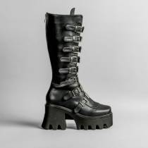 DRAKO-BOTTINES SIMILI BOUCLES MÉTAL