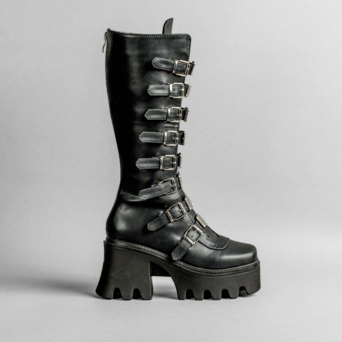 DRAKO-BOTTINES SIMILI BOUCLES MÉTAL