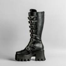 DRAKO-BOTTINES SIMILI BOUCLES MÉTAL