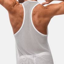 DÉBARDEUR RÉSILLE BLANC