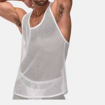 DÉBARDEUR RÉSILLE BLANC