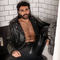 VESTE CUIR ROCK HOMME : TAILLE L