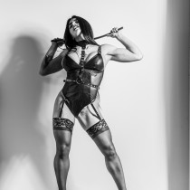 LEATHER BODY + VEIL + HARNESS COLLAR