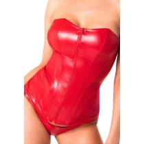 BUSTIER ROUGE ZIP