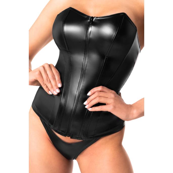 BUSTIER NOIR ZIP