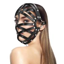 MASQUE CAGE SIMILI CUIR
