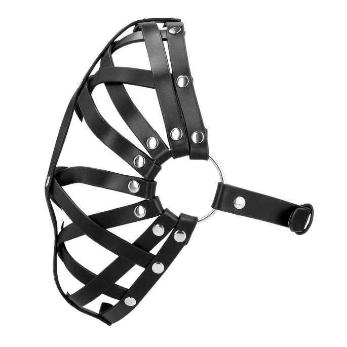 MASQUE CAGE SIMILI CUIR