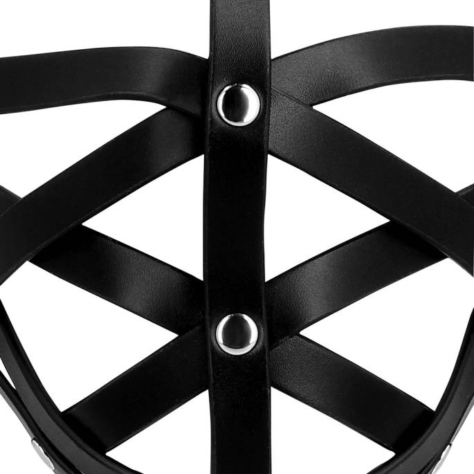 MASQUE CAGE SIMILI CUIR