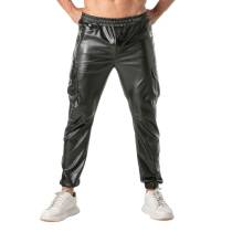 PANTALON CARGO SIMILI CUIR