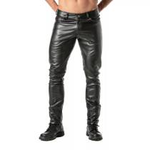 PANTALON SIMILI CUIR TAILLE BASSE