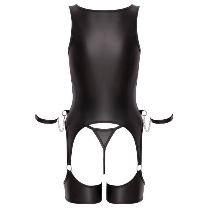 ENSEMBLE LINGERIE WETLOOK BONDAGE