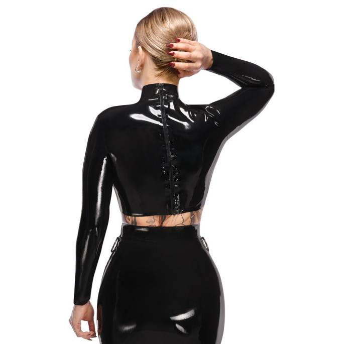 TOP LATEX OUVERT POITRINE