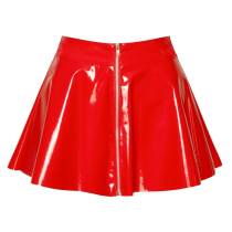 JUPE VINYLE ROUGE + ZIP