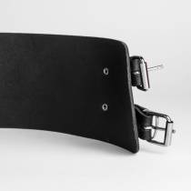 COLLIER LANIÈRES CUIR NOIR+ANNEAU