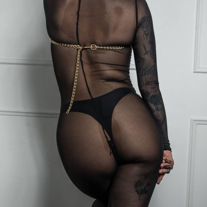 HARNAIS COLLIER + CHAINES DORÉ