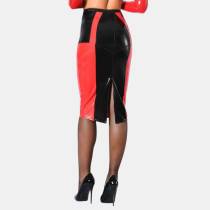 ARDENTE JUPE DATEX NOIR/ROUGE