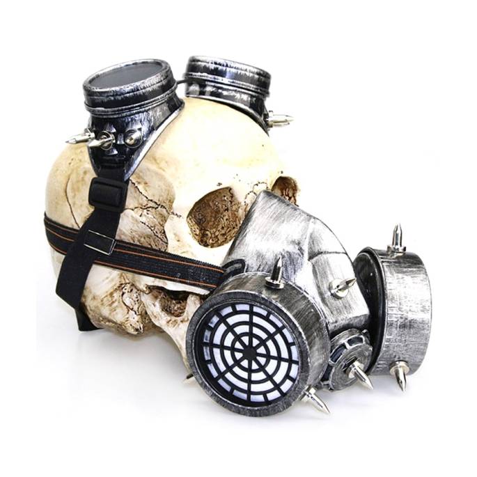 MASQUE À GAZ + LUNETTES SILVER