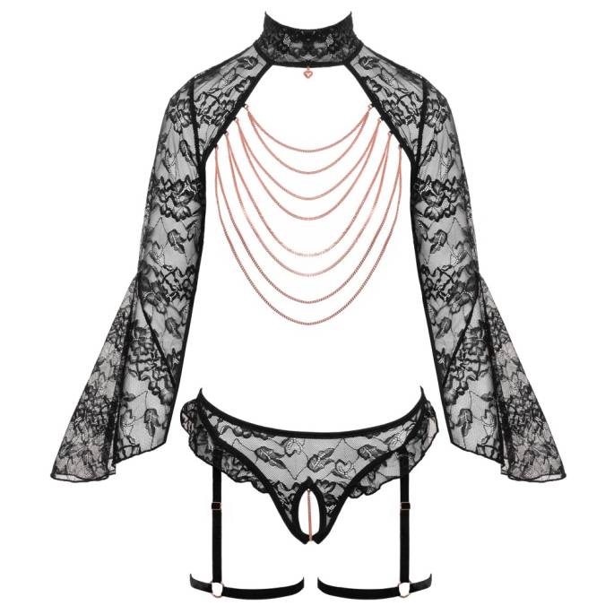 SET DENTELLE BOLÉRO CHAÎNE