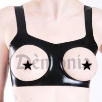 SUJETADOR DE LÁTEX TOPLESS NEGRO