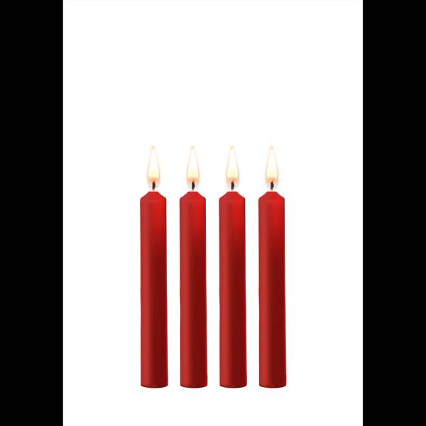 MINIS BOUGIES CIRE ROUGE X4