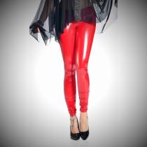 Legging Vera en vinyle rouge - Maison Catanzaro