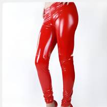 Legging Vera en vinyle rouge - Maison Catanzaro