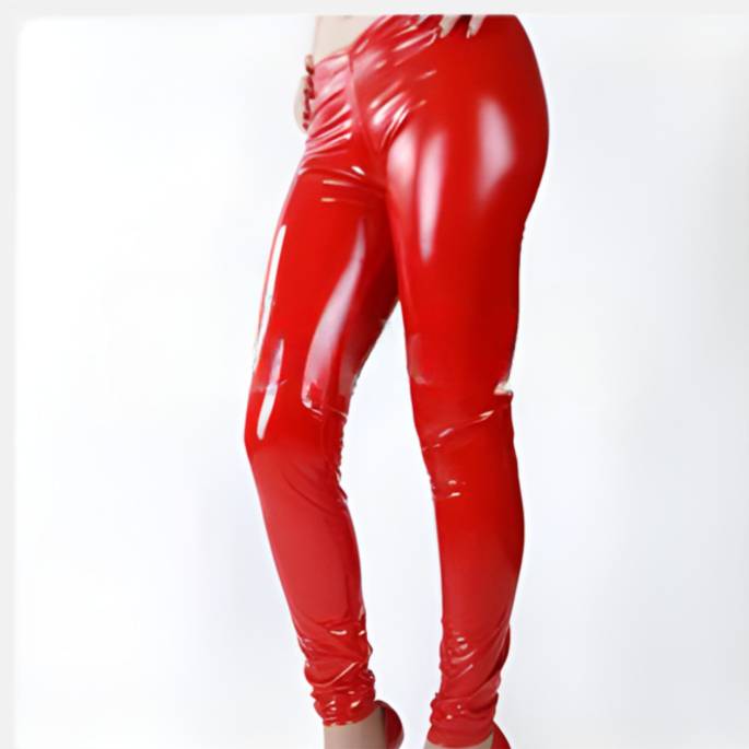 LEGGING VERA VINYLE ROUGE