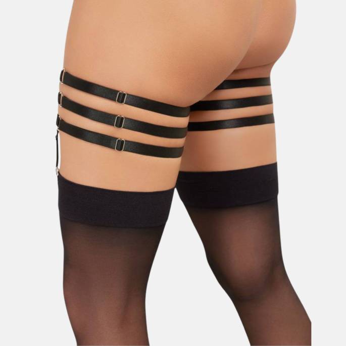 JARRETIÈRES 3 BANDES STRASS