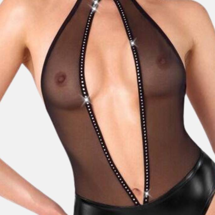 BODY VOILE STRASS DOS NU