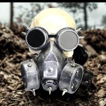 MASQUE À GAZ + LUNETTES SILVER