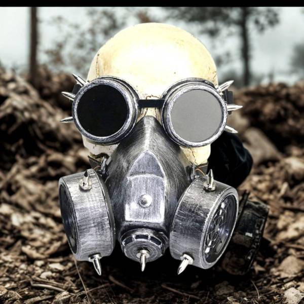MASQUE À GAZ + LUNETTES SILVER