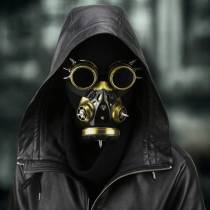 MASQUE À GAZ + LUNETTES GOLD