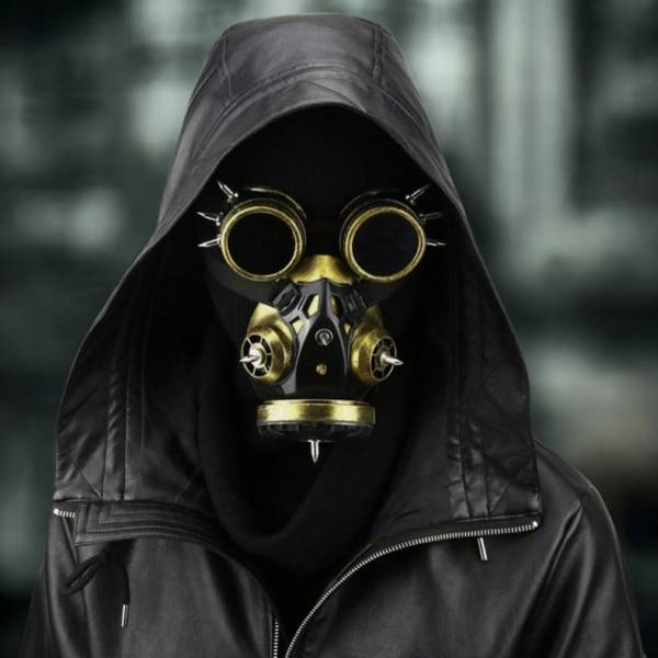 MASQUE À GAZ + LUNETTES GOLD