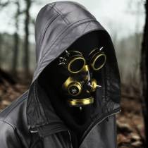 MASQUE À GAZ + LUNETTES GOLD