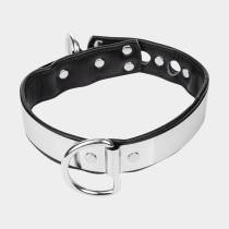 COLLIER CUIR+MÉTAL CADENASSABLE