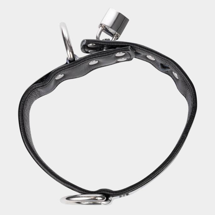 COLLIER CUIR+MÉTAL CADENASSABLE
