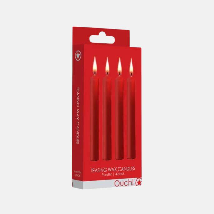 MINIS BOUGIES CIRE ROUGE X4