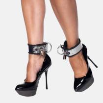 CHEVILLÈRES CUIR+MÉTAL CADENASSABLES