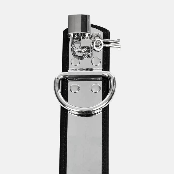 CHEVILLÈRES CUIR+MÉTAL CADENASSABLES