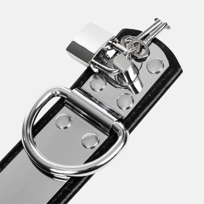 CHEVILLÈRES CUIR+MÉTAL CADENASSABLES