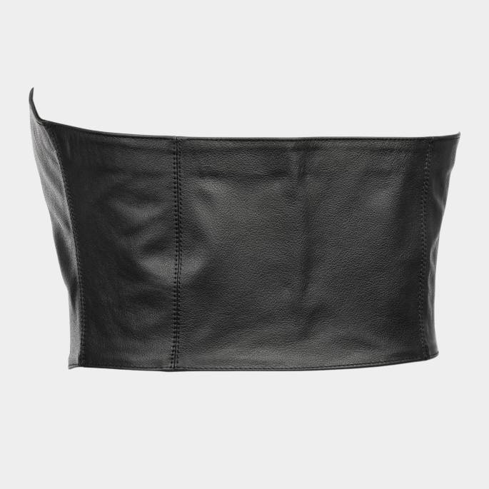 BUSTIER CUIR LACET